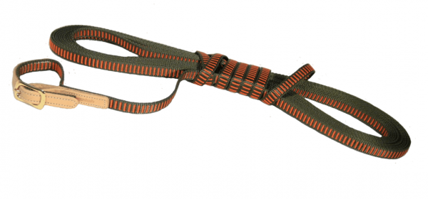 Niggeloh 011100019 Schweißriemen Standard 12m L 15mm B Orange Oliv für kleine Hunde