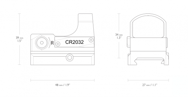 HAWKE Micro Reflexvisier 12141 3 MOA Weaver Montage