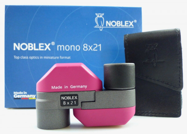 Noblex Fernglas Mono 8x21 C purpur mit Tasche made in Germany