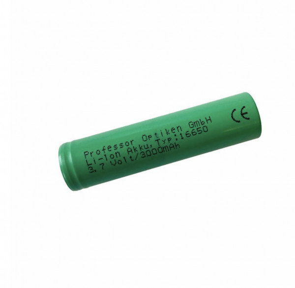 Professor Optiken Lithium-Ionen-Akku 16650 3,7 Volt mit 3000 mAh