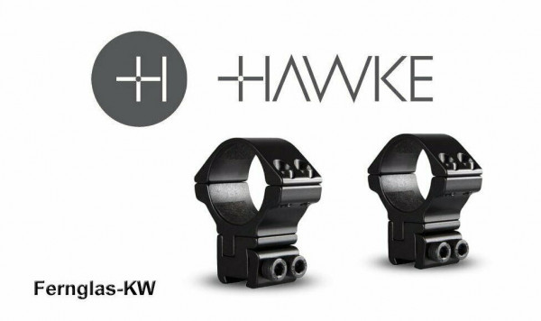 HAWKE 22140 30mm Ringmontagen Hoch für 9-11mm Schiene ADJUSTABLE Verstellbar