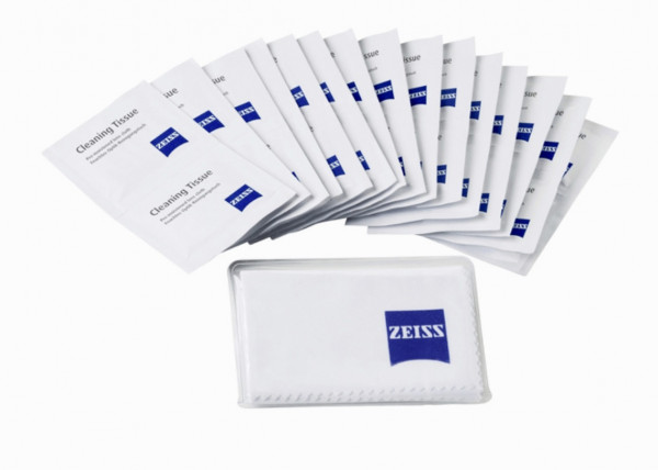 Zeiss 000000-2096-687 Microfaser Reinigungstuch (18cm x x18cm) mit 20 Feuchttücher