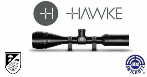 Aussteller Hawke KK50 Zielfernrohr 4-12x44 AO MOA Abs. KK50 DSB inkl. Montageringe 9-11mm V092