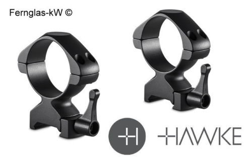 HAWKE 23031 2 Stück Ringmontagen 34 mm Precision Steel Weaver Mittel Lever