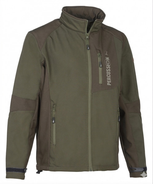 Percussion Herren Softshell Jacke Übergangsjacke in Größe L in Kaki / Braun