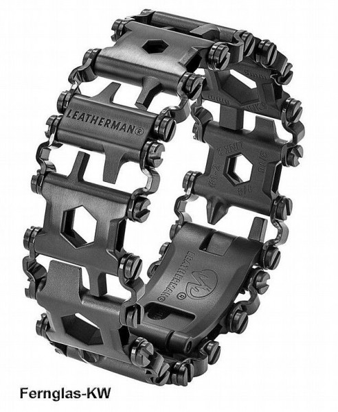 Leatherman 832324 TREAD BLACK Schwarz metric Tool-Armband mit 29 Tools Multitool