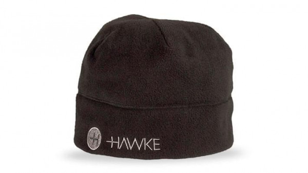 Hawke black fleece Beanie Mütze schwarz