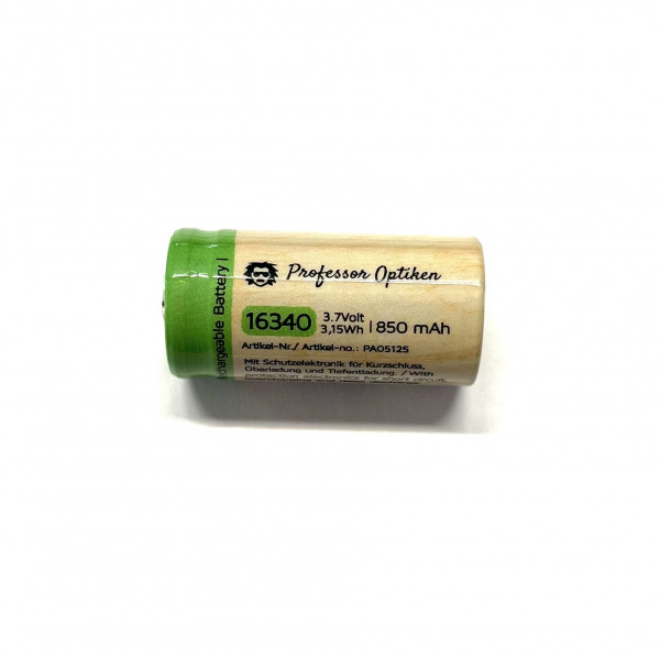 CR123A Lithium-Ionen-Akku 3,7 Volt mit 850 mAh