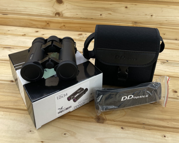 BWare DDoptics 440120002 Ultralight 10x34 Fernglas mit Tragetasche und Trageriemen zum Wandern V568