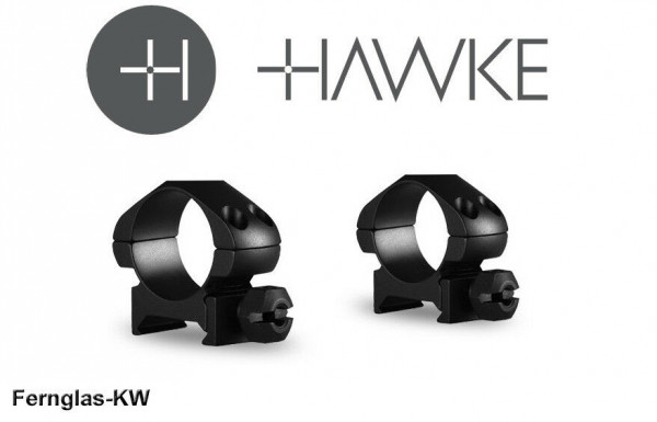 HAWKE 23000 1" 25,4mm Präzision Stahl Ringmontagen Niedrig für Weaver Schiene