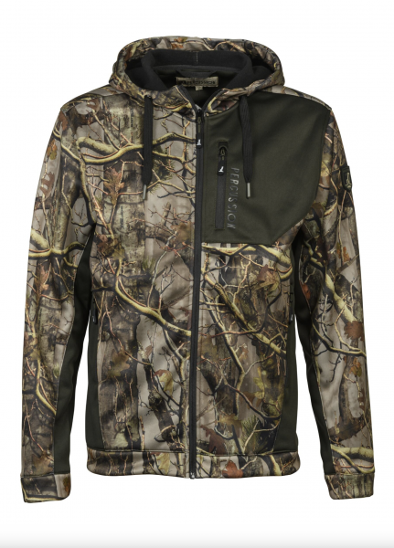 Percussion Herren Sweatshirt Jacke Übergangsjacke in Camouflage / Kaki in Größe XL