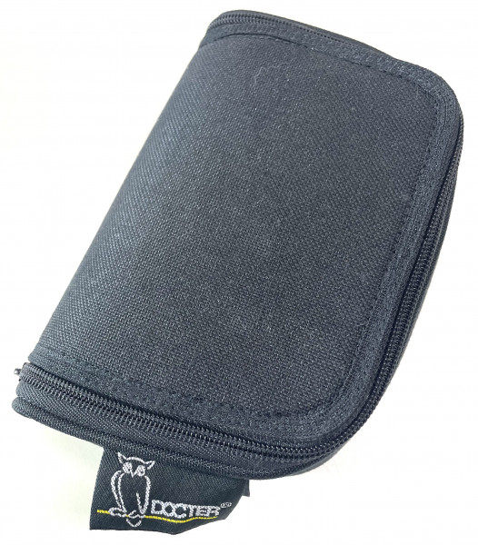 schwarze Docter Fernglastasche Innenmaße 15x6x12,5cm