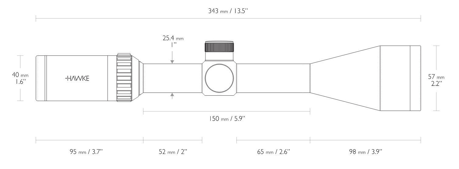 HAWKE 14130 Zielfernrohr VANTAGE 3-9x50 30/30 DUPLEX Absehen Wasserdicht