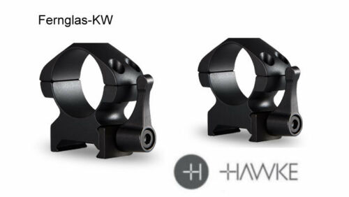 HAWKE 23011 Präzisions Ringmontagen 2 Stück Weaver Mittel Hebel Schiene 25,4 mm