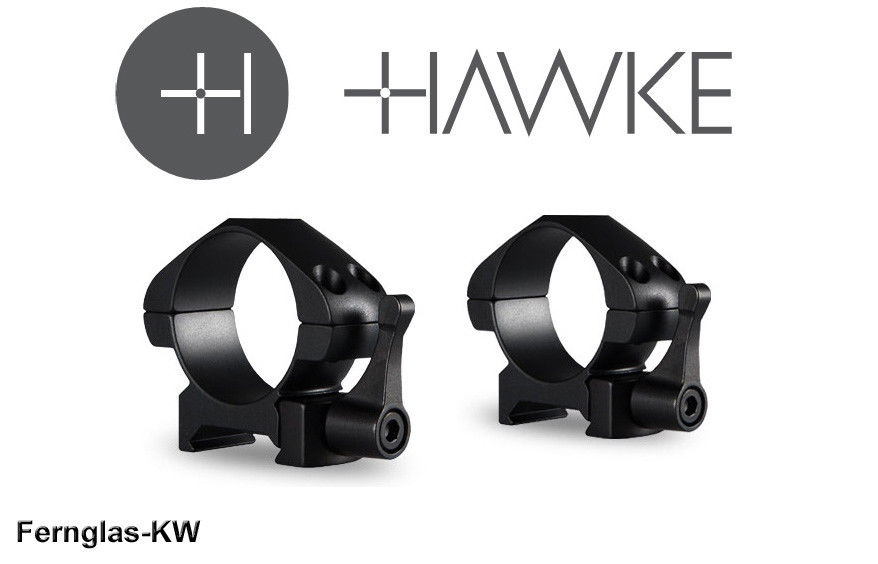 HAWKE 23015 30mm Stahl Ringmontagen Niedrig für Weaver Schiene Schnellspannhebel