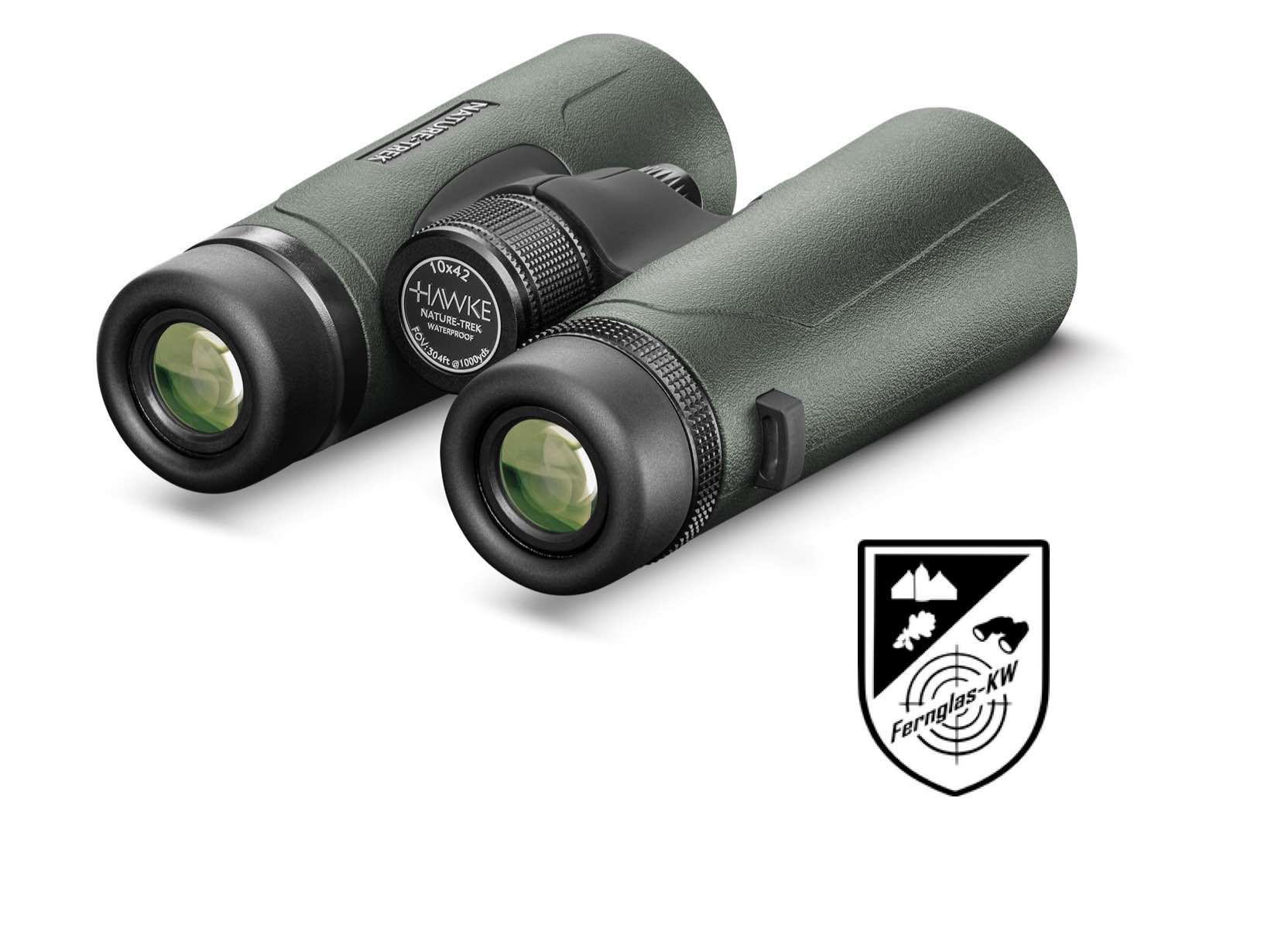 HAWKE 35103 Nature Trek Fernglas 10x42 FMC Wasserdicht mit Tasche und Riemen