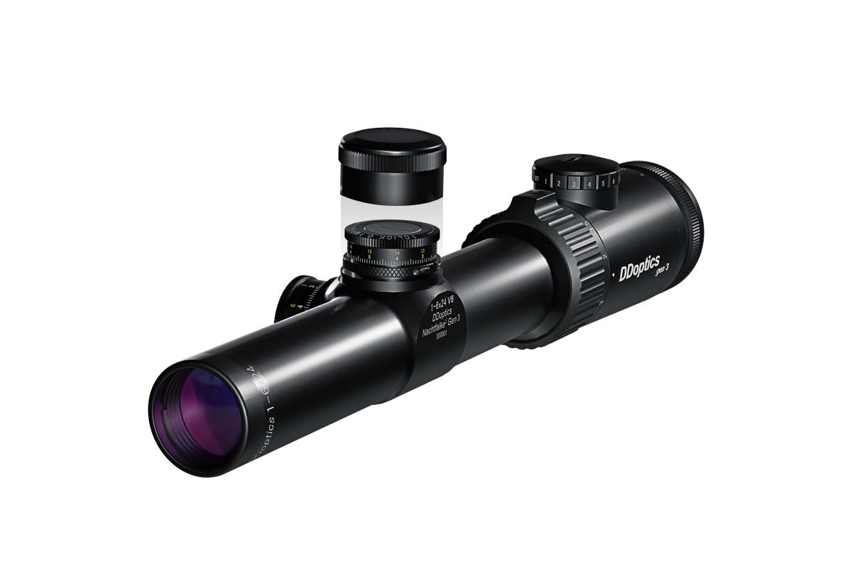 DDoptics 442511130 Zielfernrohr Nighteagle V6 1-6x24 Gen3 Crosshair MRAD