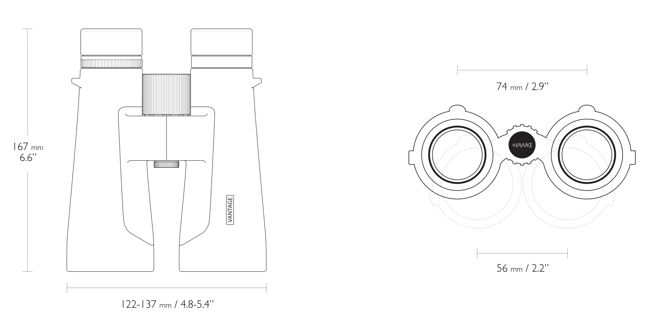 HAWKE 34126 VANTAGE 10x50 FERNGLAS grün