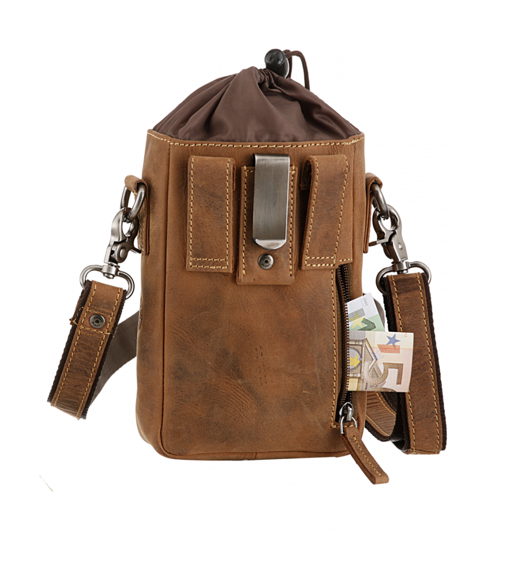Greenburry Vintage Leckerli-Umhängetasche Leder braun 1562-25