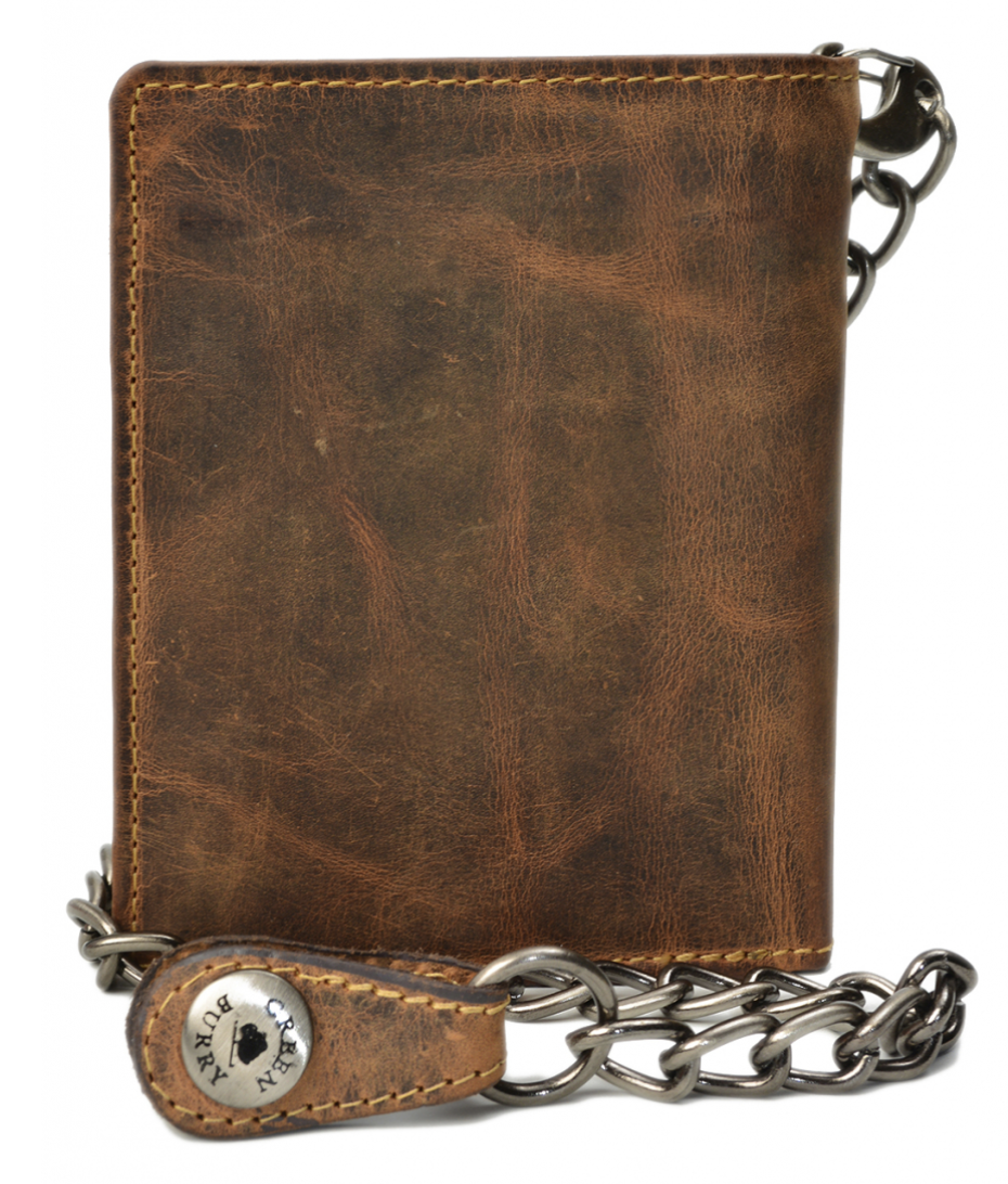 Greenburry Vintage Rebel-Skull wallet Kombibörse Leder braun 1796A-SK-25