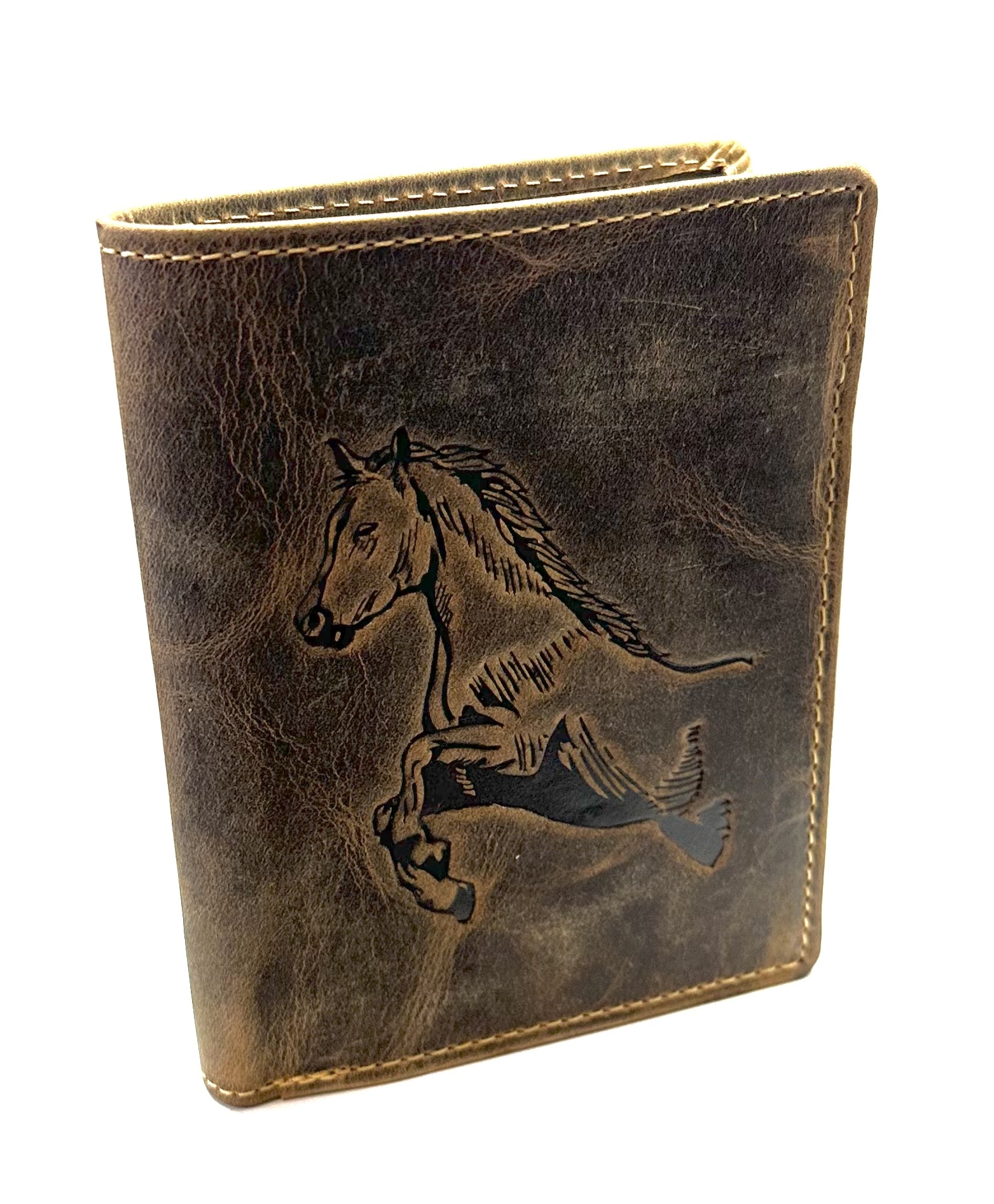 Greenburry Leder Geldbörse Vintage Horse Pferd Motiv 1701-Horse-25