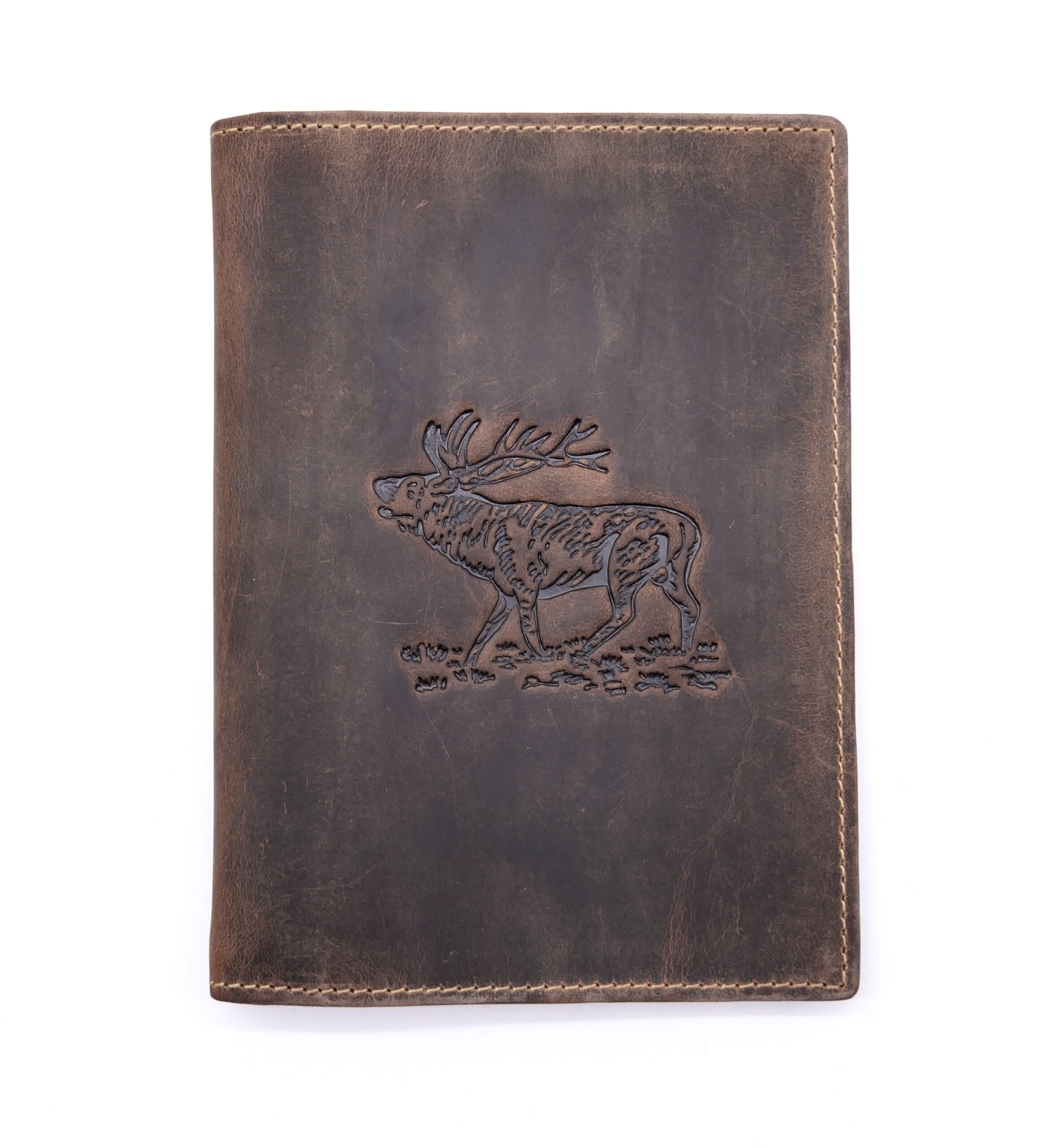 Greenburry Leder Jagdscheinmappe Ausweismappe Etui Hirsch braun 328B-stag-25