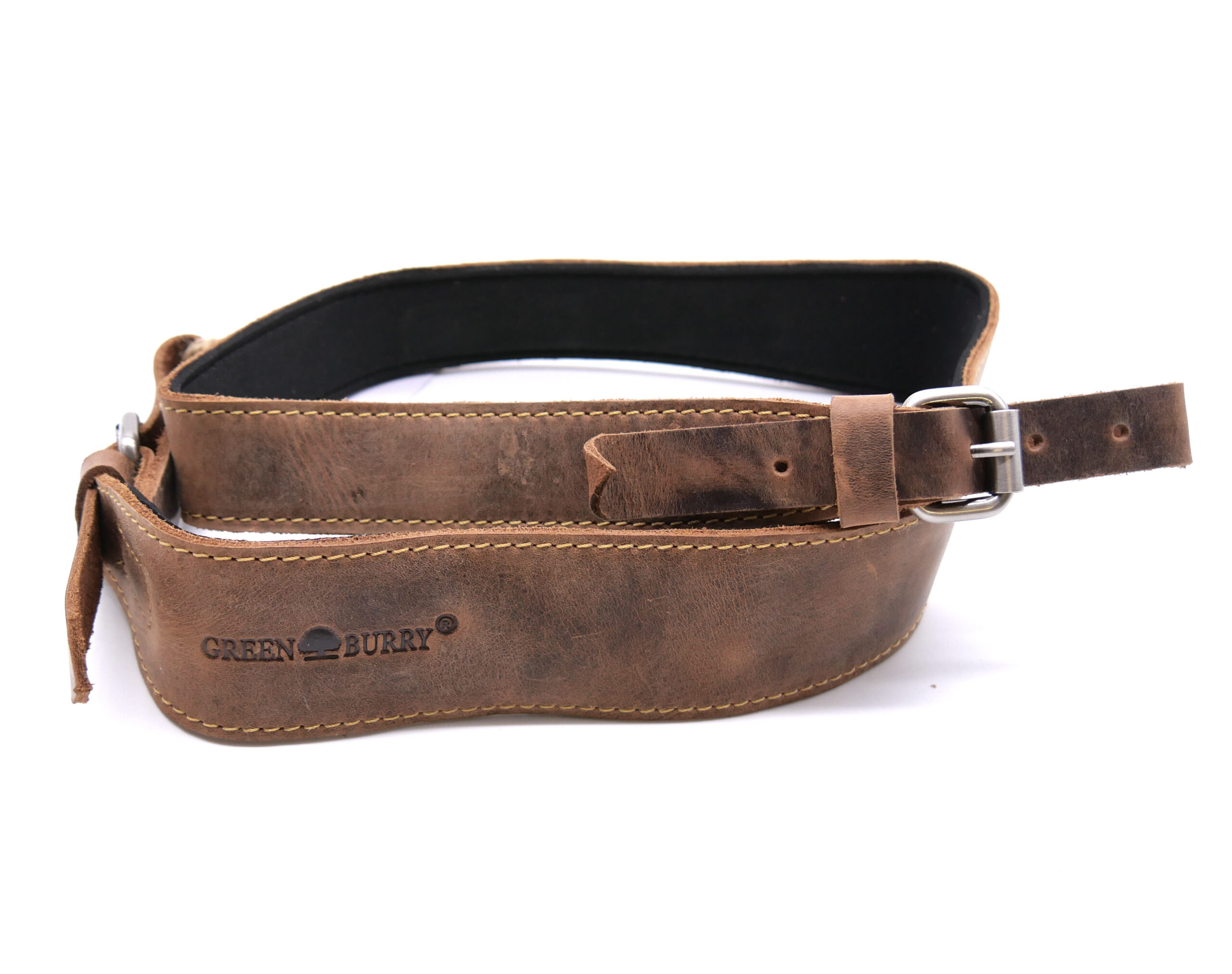 Greenburry Leder Gewehrgurt Gewehrriemen braun Vintage GS-2 1599-25