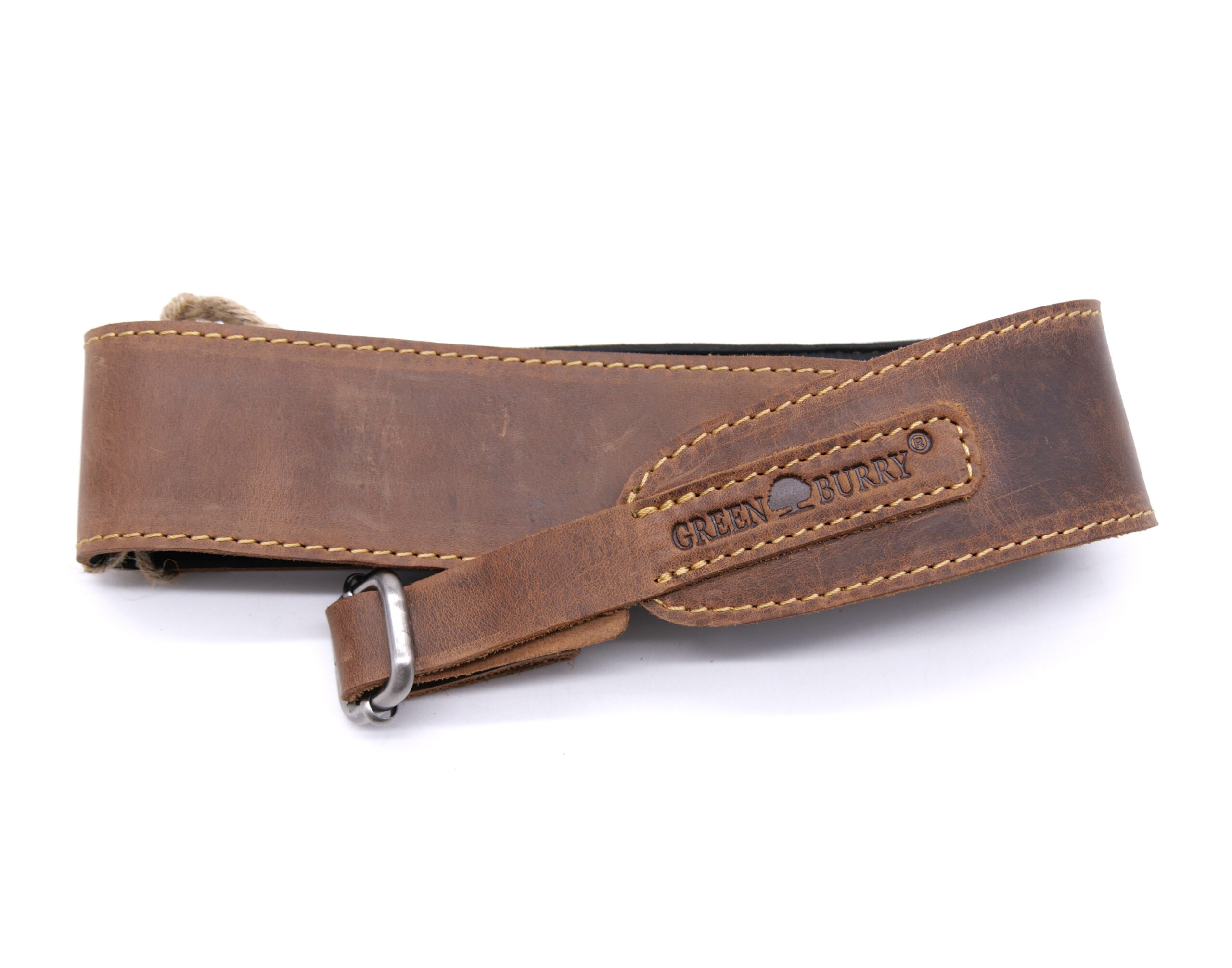Greenburry Leder Gewehrgurt Gewehrriemen braun Vintage GS 4 1597-25