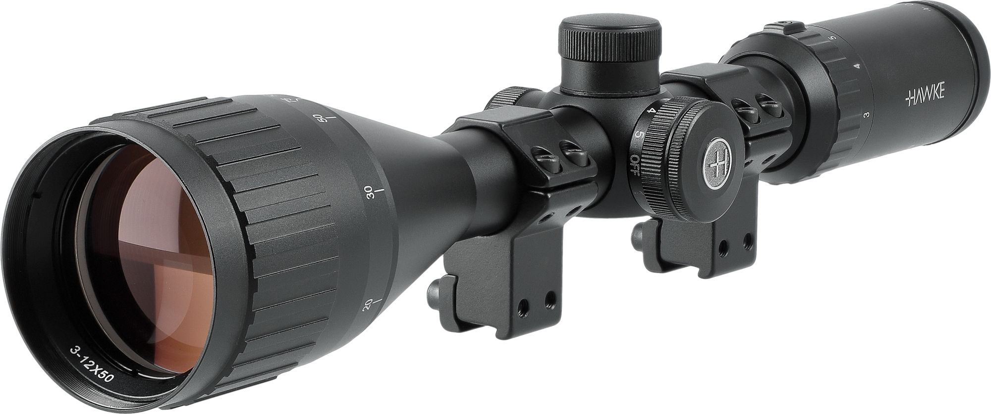HAWKE 11435 Fast Mount IR 3-12x50 AO IR Mil Dot inkl. Montageringe 11 mm